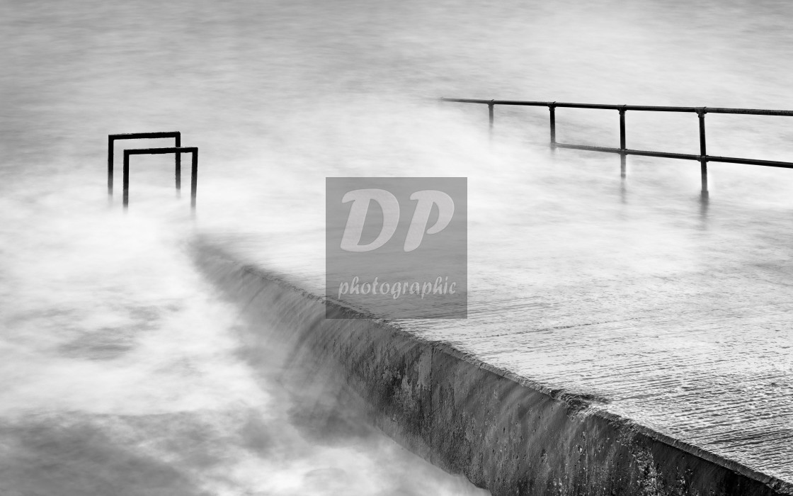 "INTO THE SEA" stock image