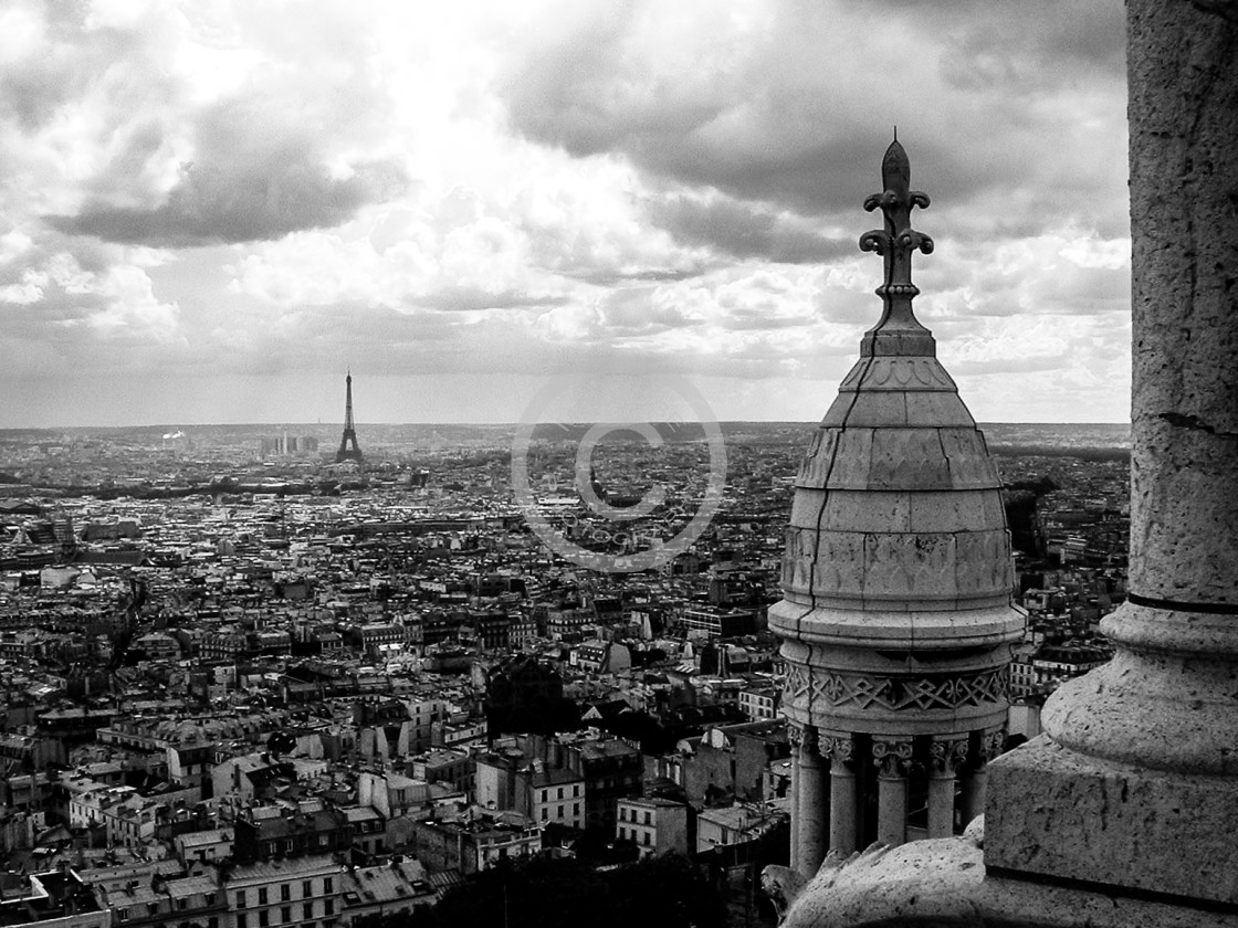 "The Sacred heart view across paris" by Melrose Photography - £10.00 "The Sacred heart view across paris" stock image