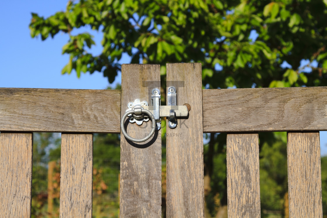 "Closed latched gate" by TTStock - $5.05 "Closed latched gate" stock image