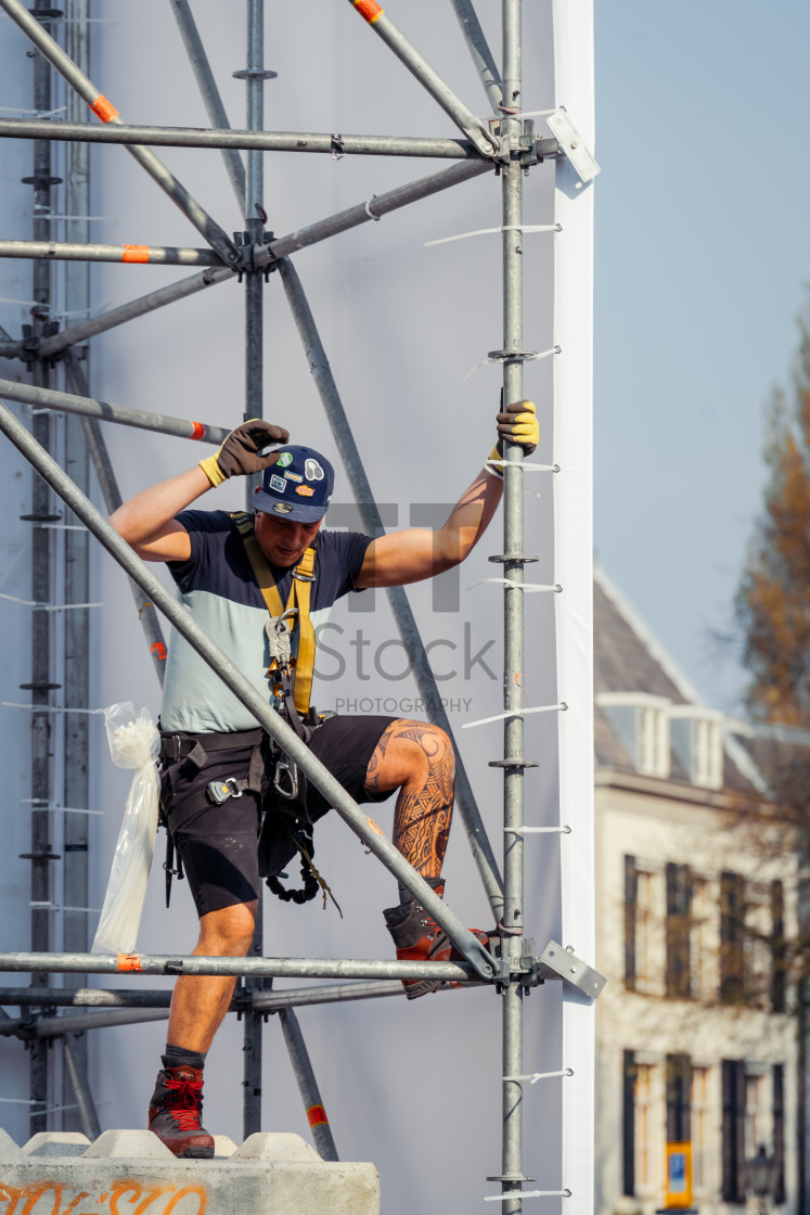 "Scaffolder workman climbing" by TTStock - $7.34 "Scaffolder workman climbing" stock image