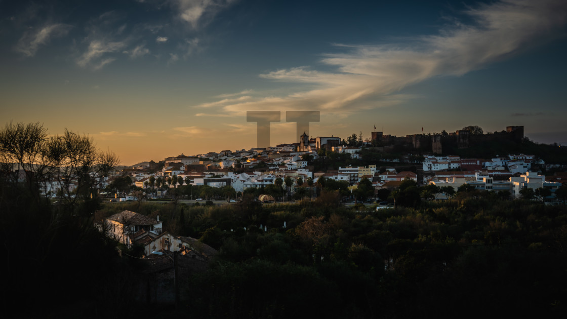 "Impressions Of Portugal - Silves town on the hill at sundown" by TTStock - $18.36 "Impressions Of Portugal - Silves town on the hill at sundown" stock image