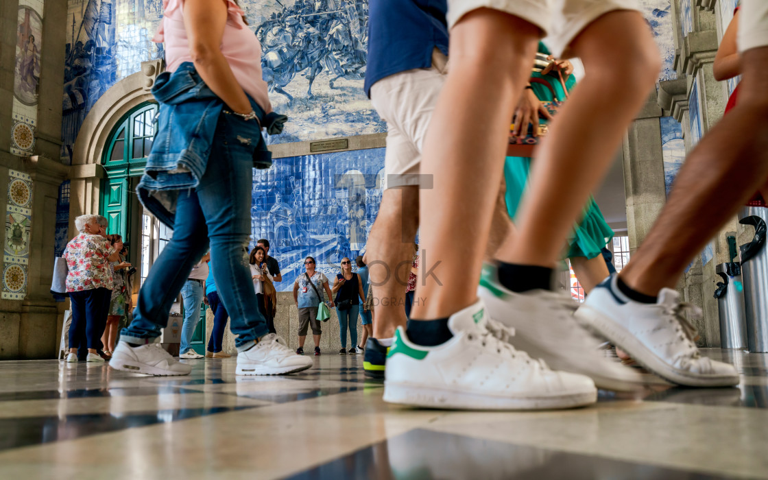 "Impressions Of Portugal - Travelers walking past" by TTStock - $18.36 "Impressions Of Portugal - Travelers walking past" stock image