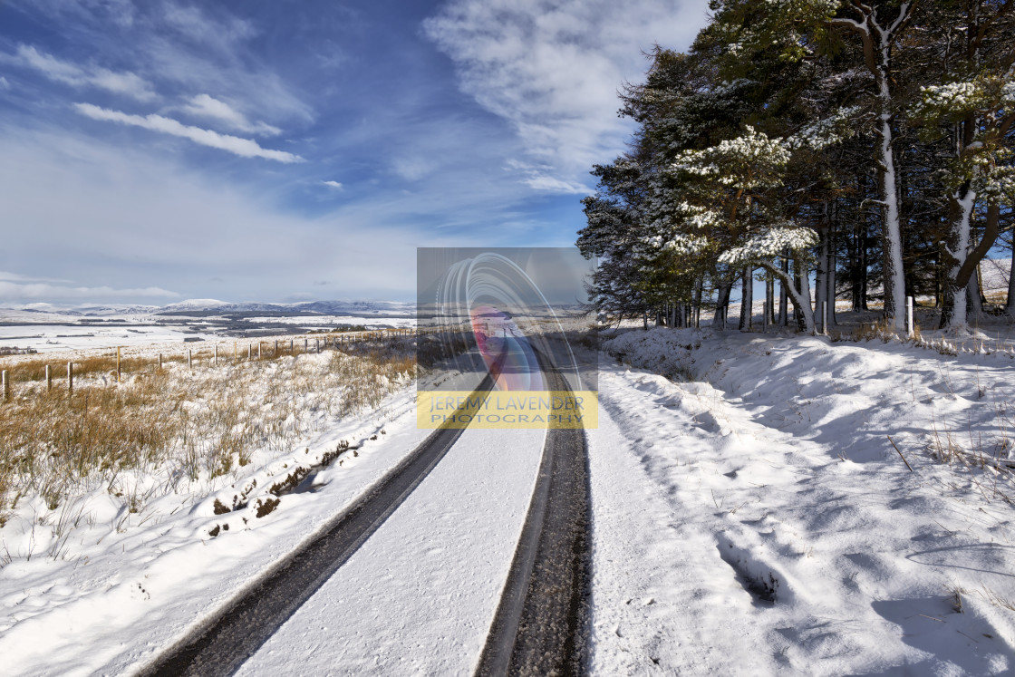 "Winter drive in the Ochill Hills" by Jeremy Lavender Photography - $37.01 "Winter drive in the Ochill Hills" stock image