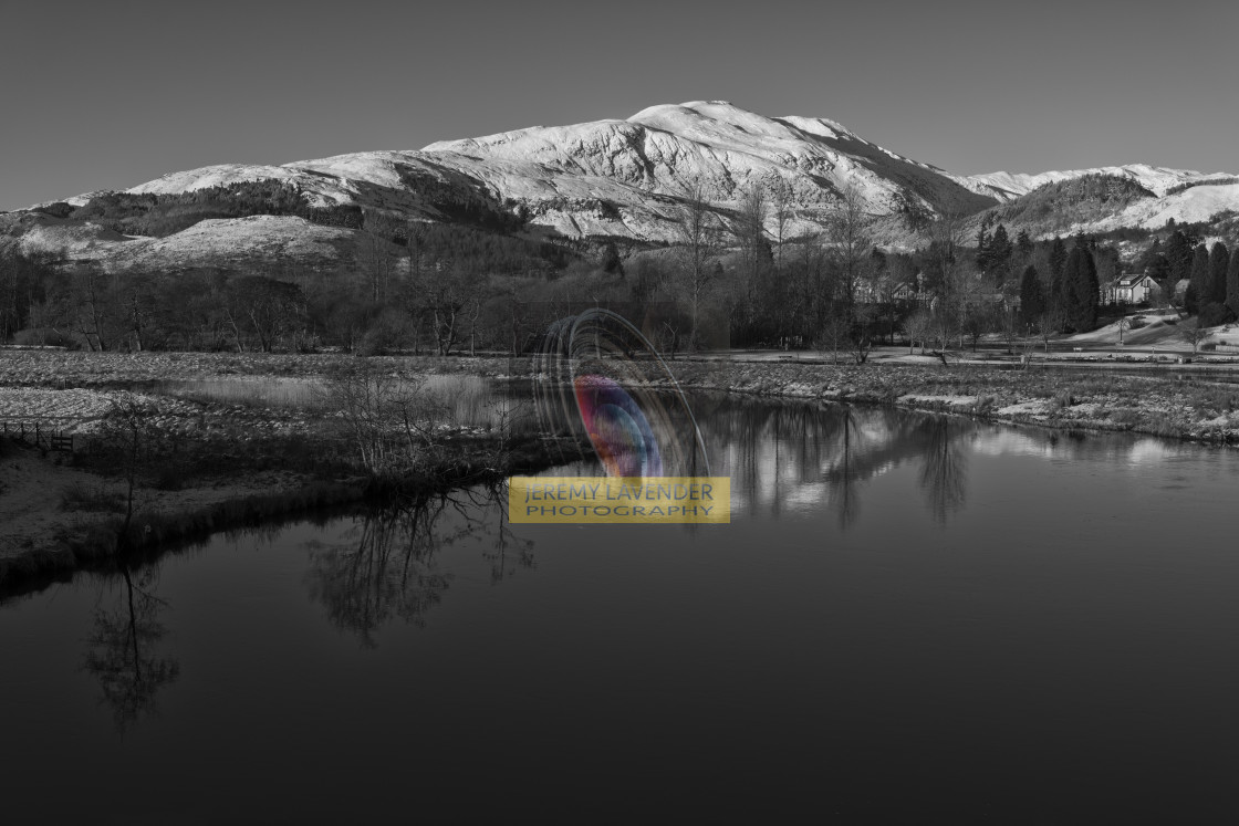 "Callander in The Trossachs - BW" by Jeremy Lavender Photography - $36.96 "Callander in The Trossachs - BW" stock image