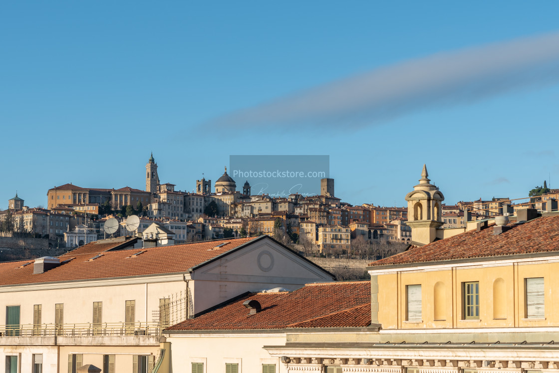 "View of Bergamo Alta and the roofs of the lower city" by Brambilla Simone - £3.42 "View of Bergamo Alta and the roofs of the lower city" stock image