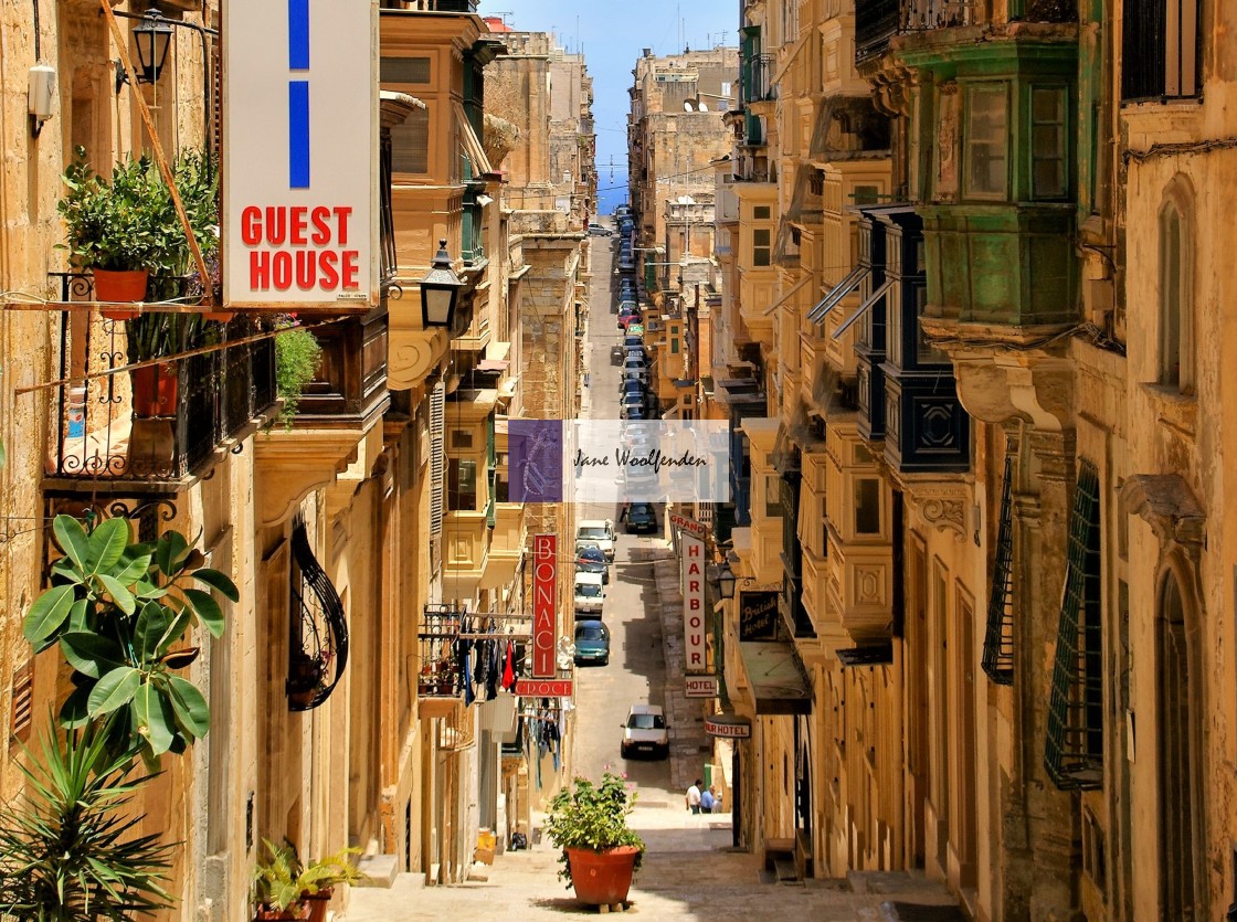 "Street in Valletta" stock image