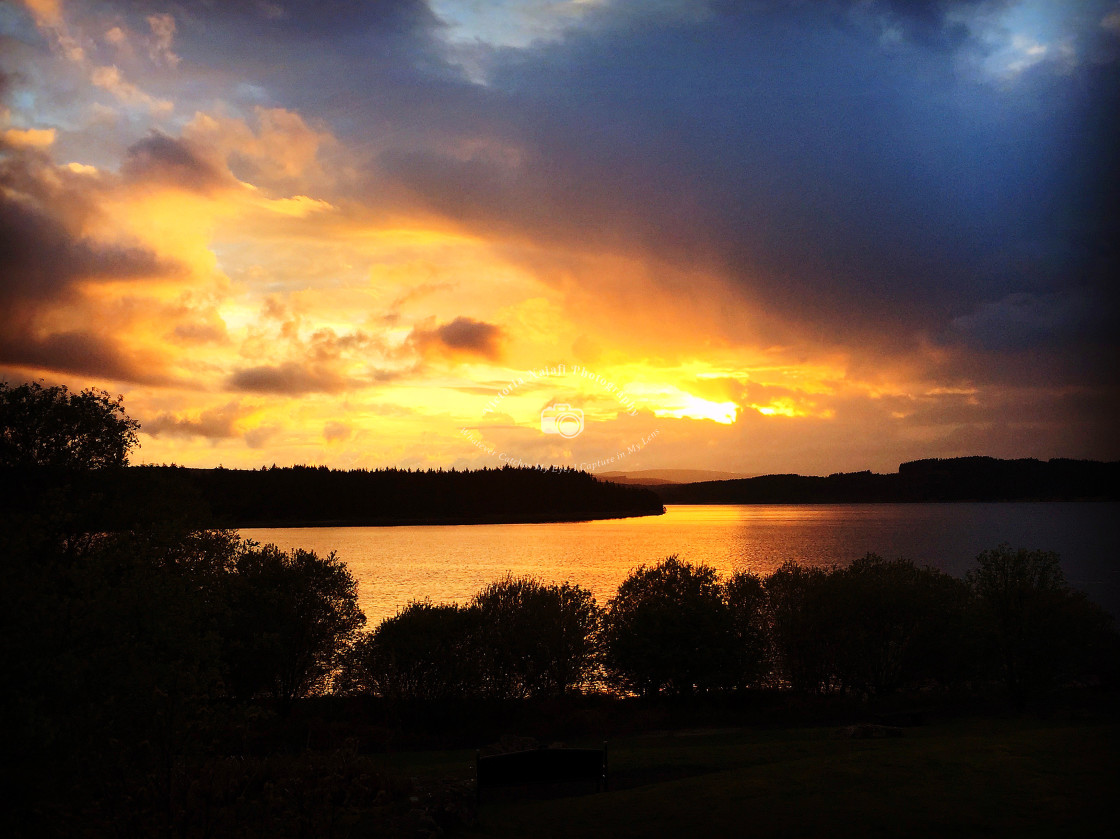 "Kielder Sunset" stock image