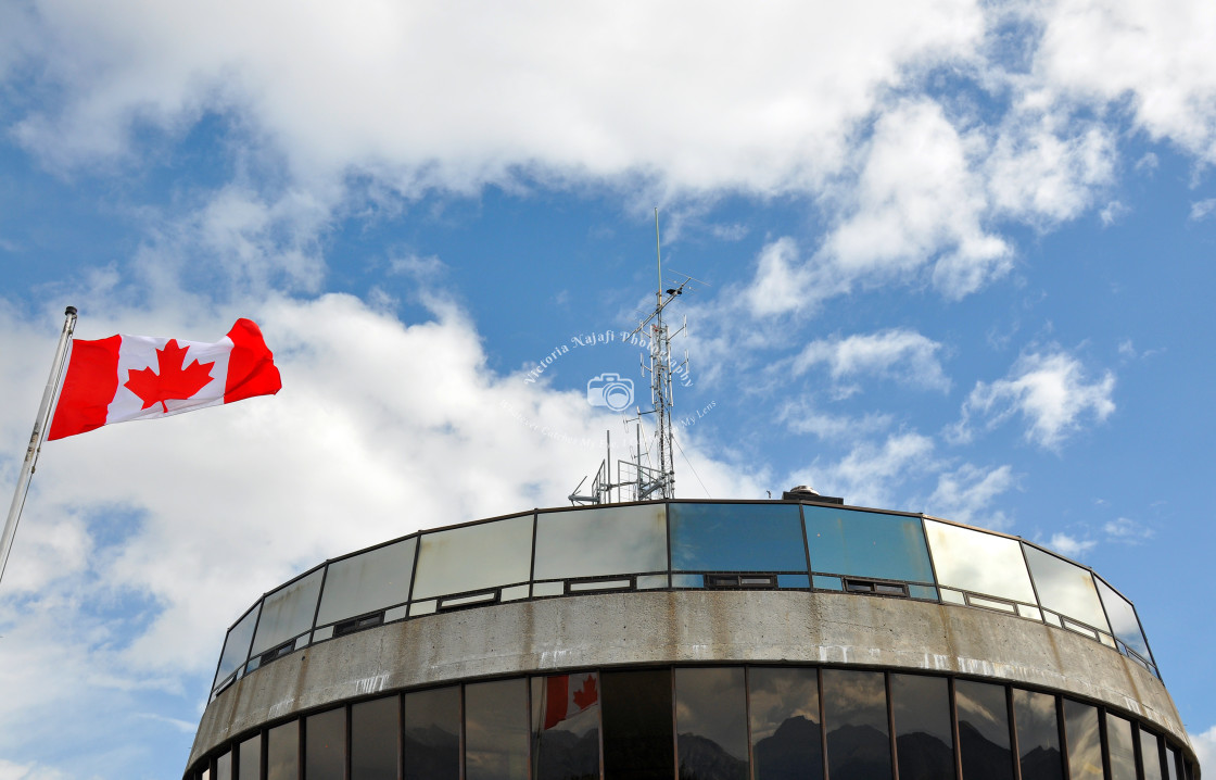 "Banff Gondola Restaurant, Sulphur Mountain" stock image