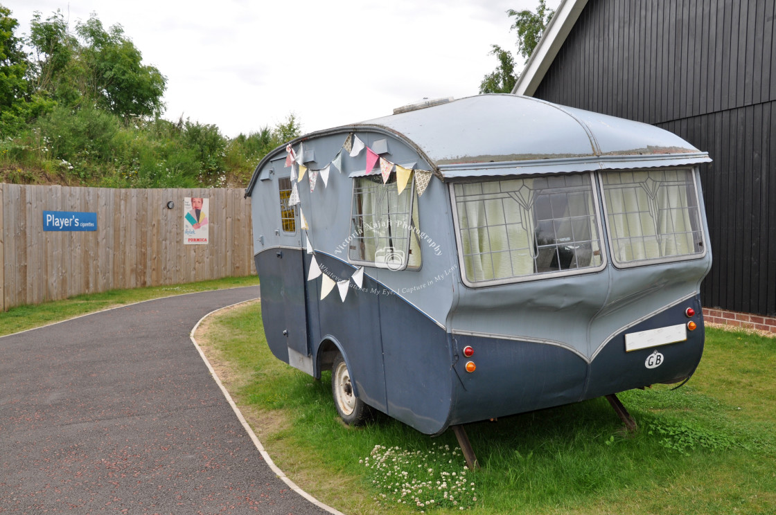 "1950s Vintage Caravan" stock image