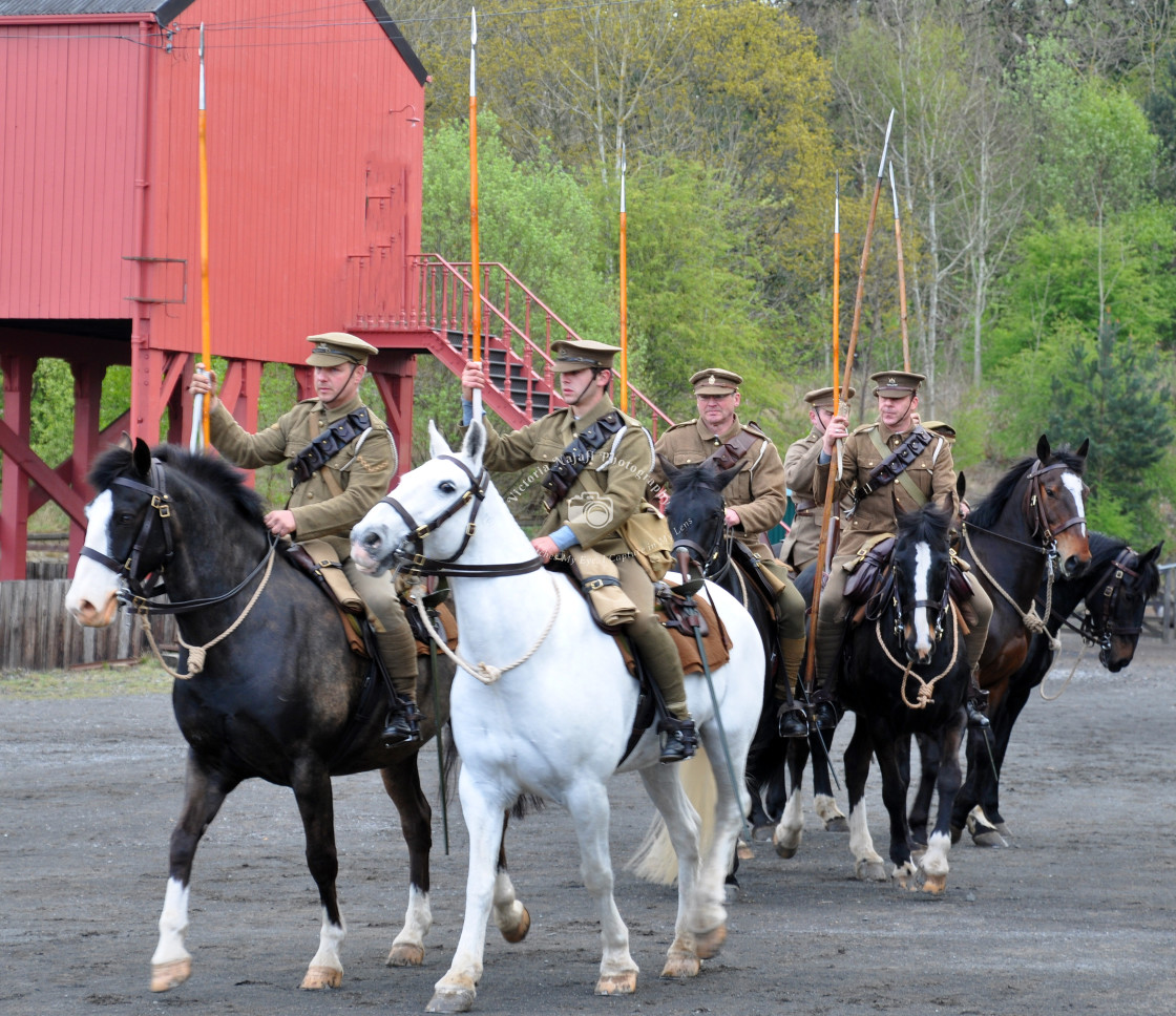 "First World War Soldiers on Parade" stock image