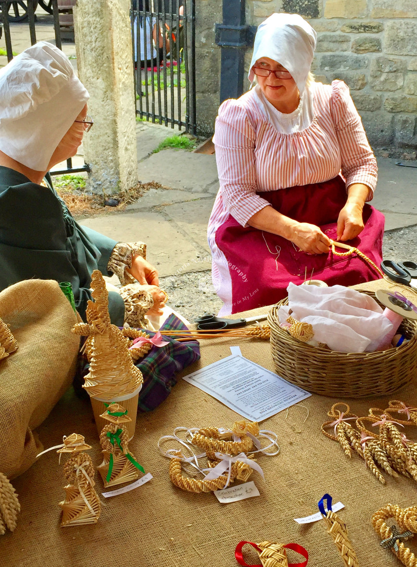 "Making Corn Dollies" stock image