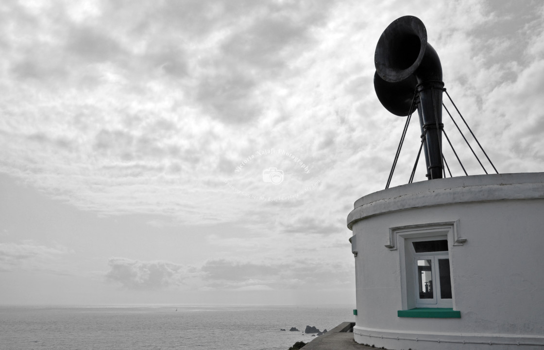 "Lizard Lighthouse Foghorn" stock image