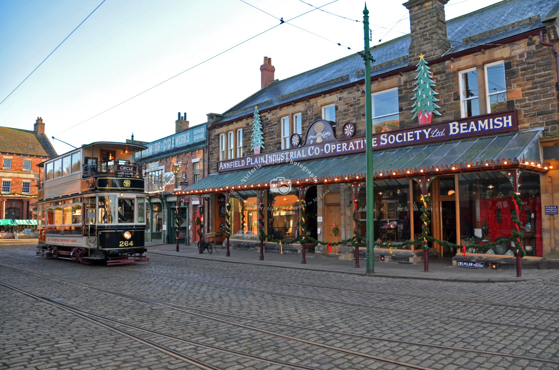 "Christmas in Beamish Town" stock image