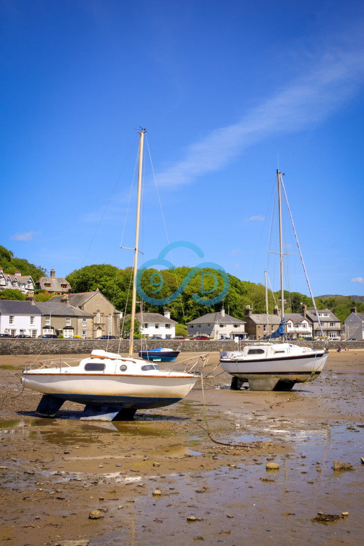 "Borth-Y-Gest Harbour, North Wales" stock image