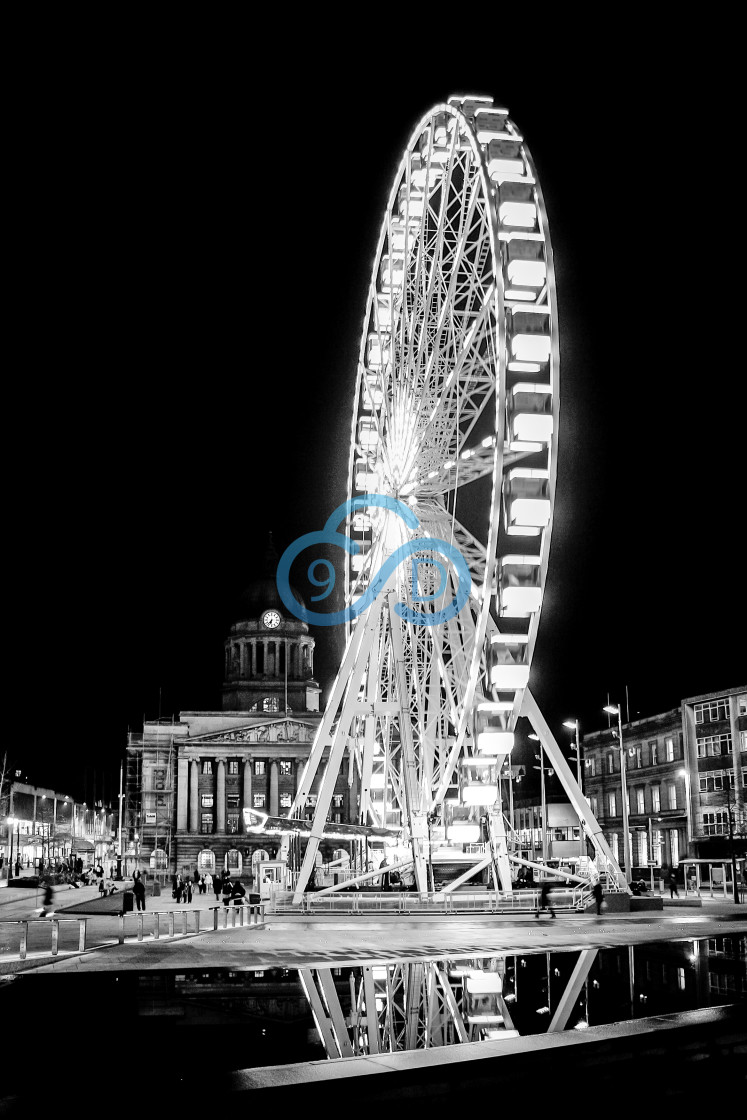 "Nottingham Council House and Big Wheel" stock image