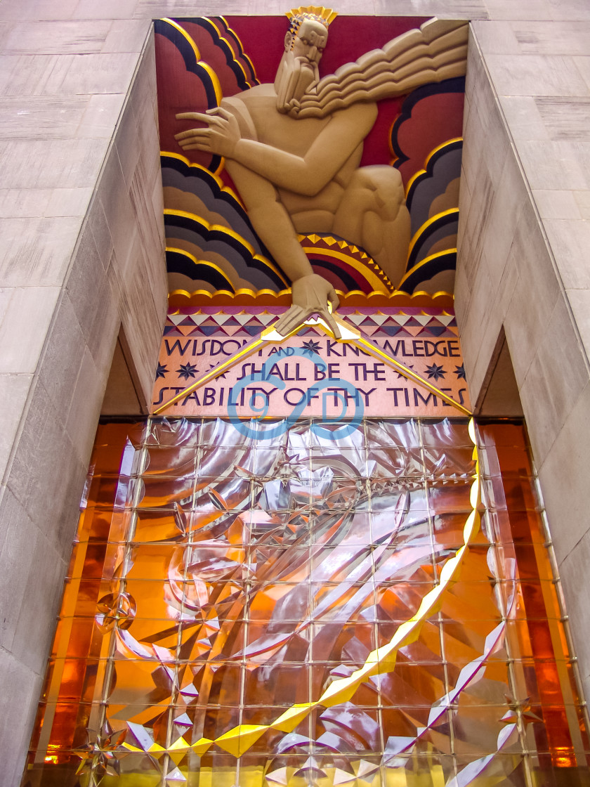 "Art Deco Rockefeller Plaza" stock image