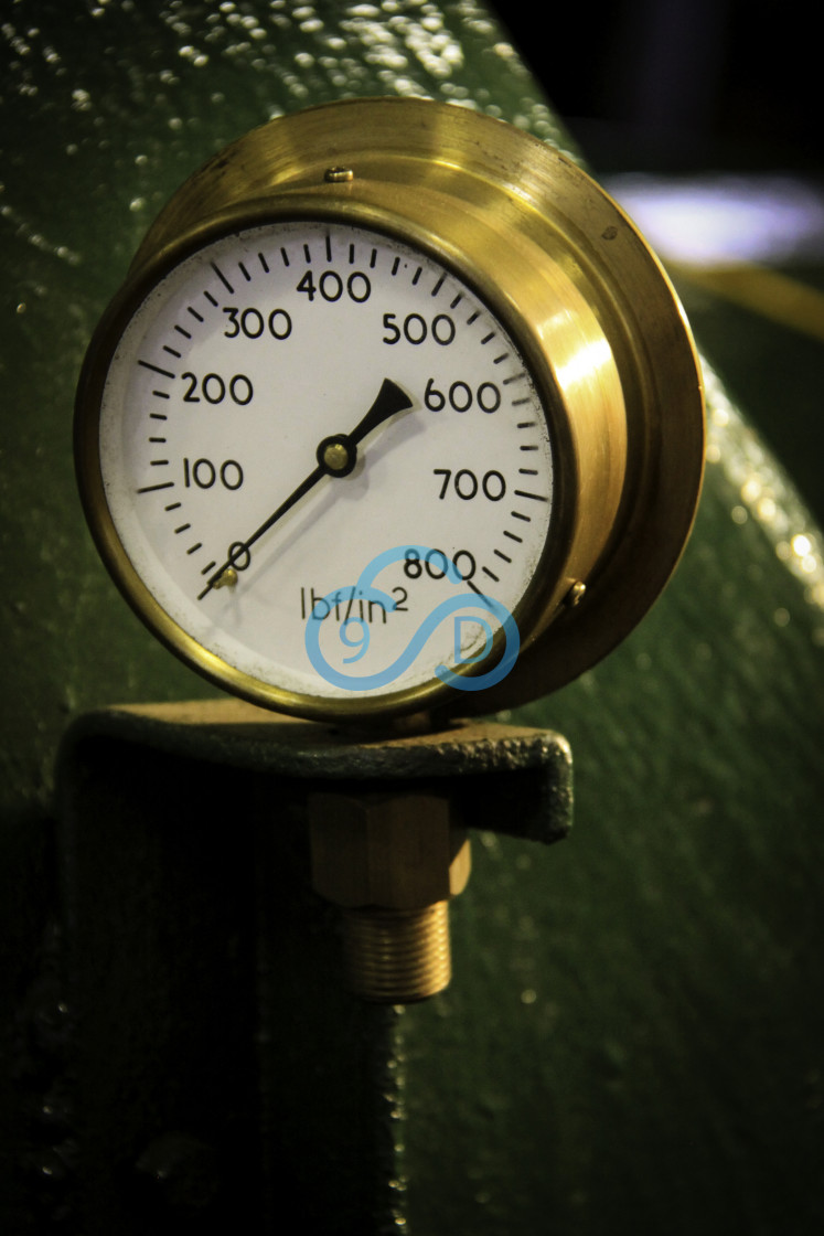 "Brass Steam Pressure Gauge" stock image