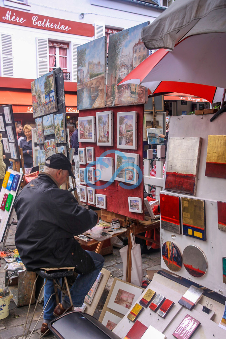 "Artist at Montmartre, Paris" stock image