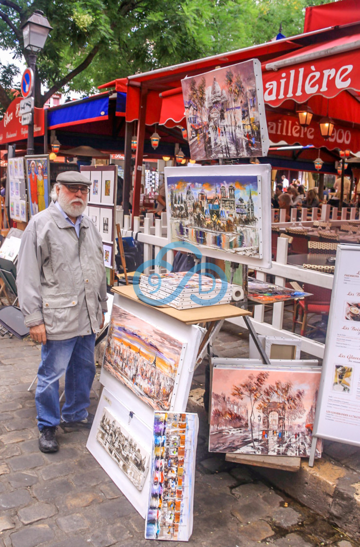 "Artist at Montmartre, Paris" stock image