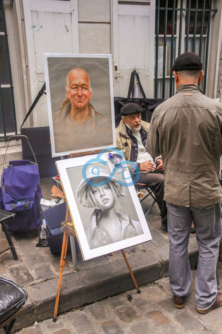 "Artist at Montmartre, Paris" stock image