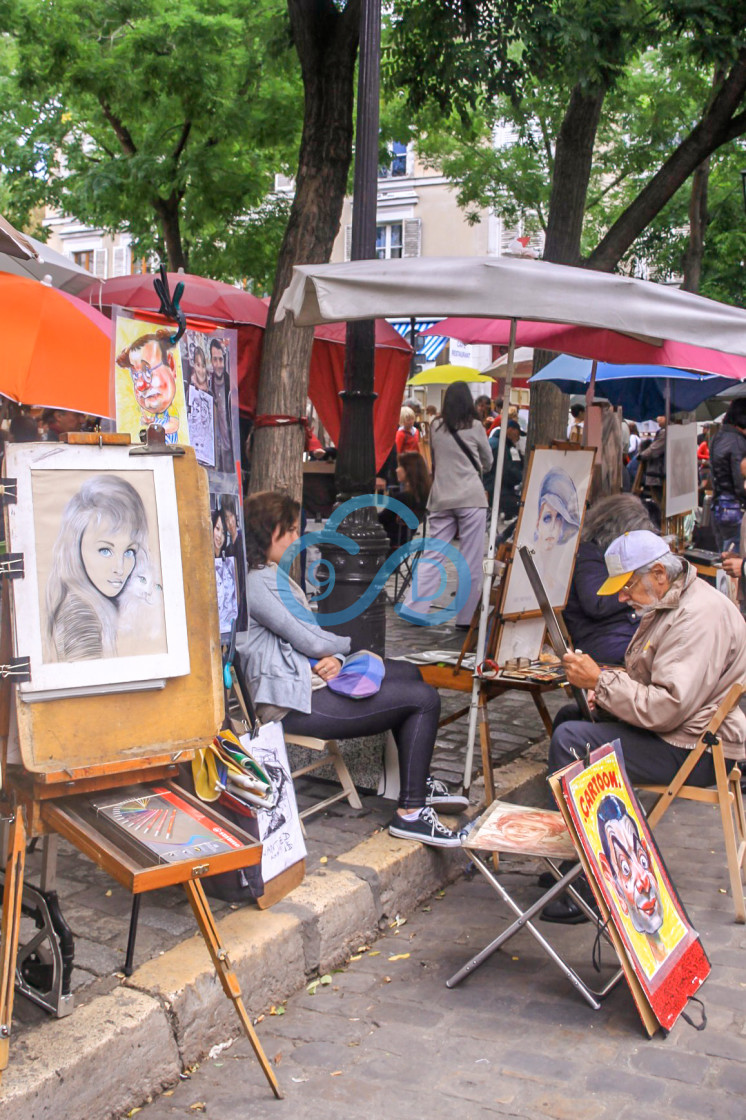 "Artist at Montmartre, Paris" stock image