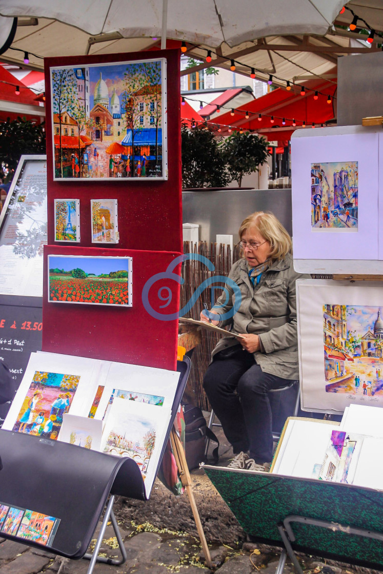 "Artist at Montmartre, Paris" stock image