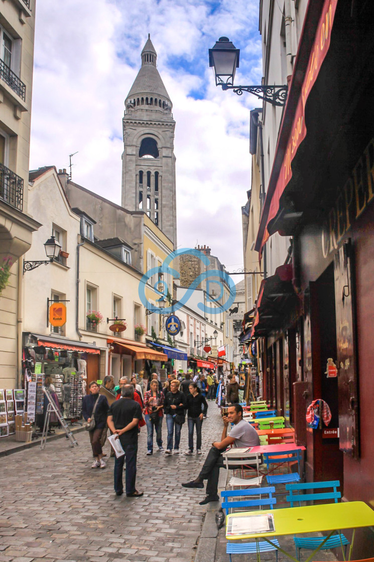 "The Streets of Montmartre, Paris" stock image