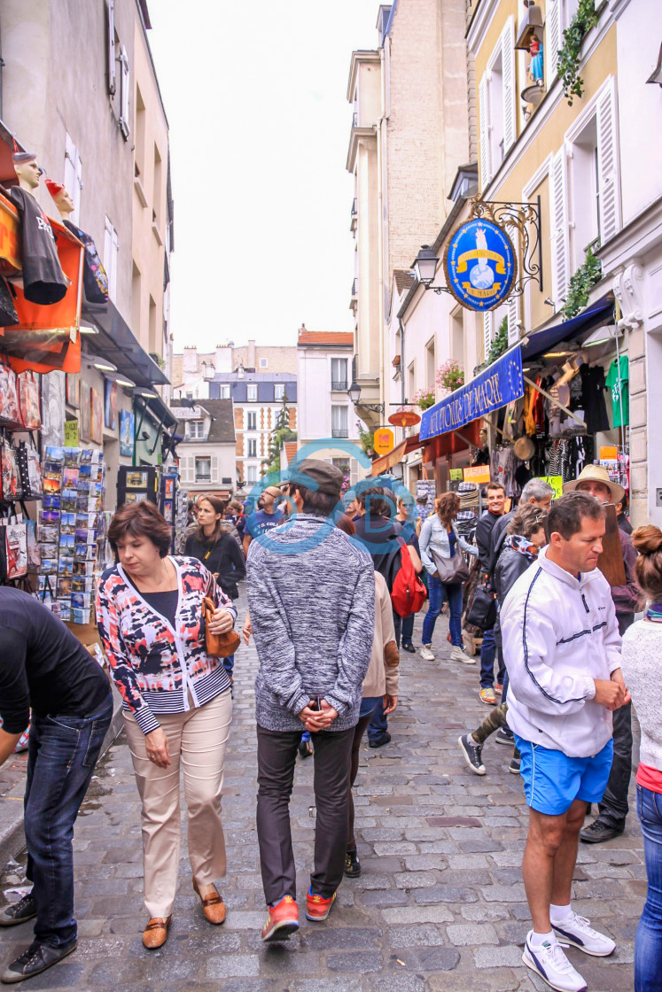 "The Streets of Montmartre, Paris" stock image