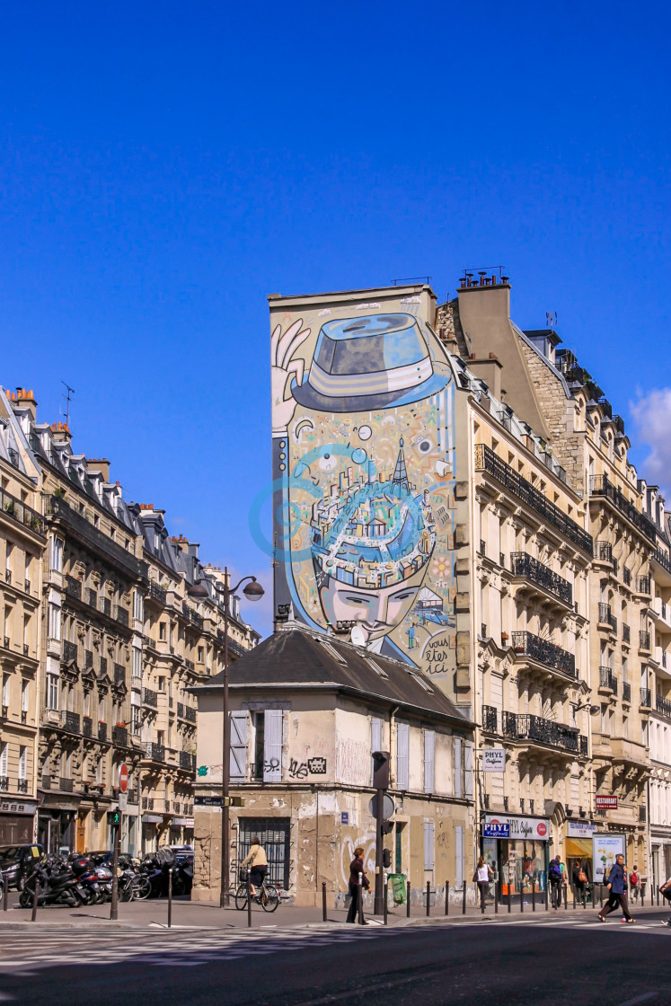 "Paris Apartments & Street Art" stock image