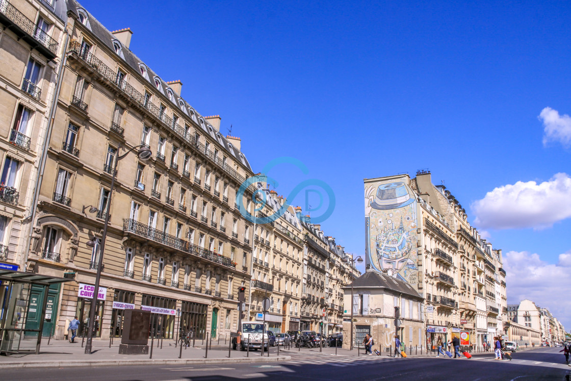 "Paris Apartments & Street Art" stock image