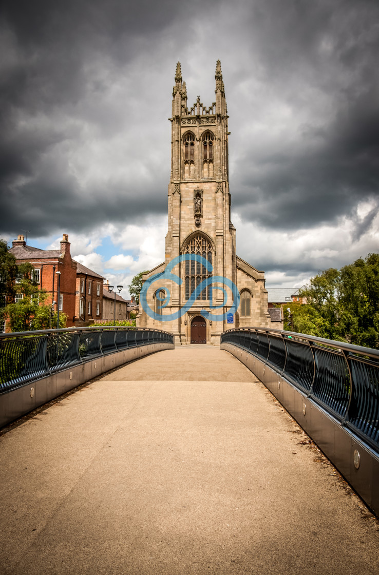 "St Mary's Catholic Church, Derby" stock image