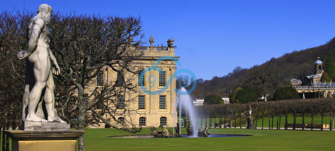 "Chatsworth House & Gardens" stock image