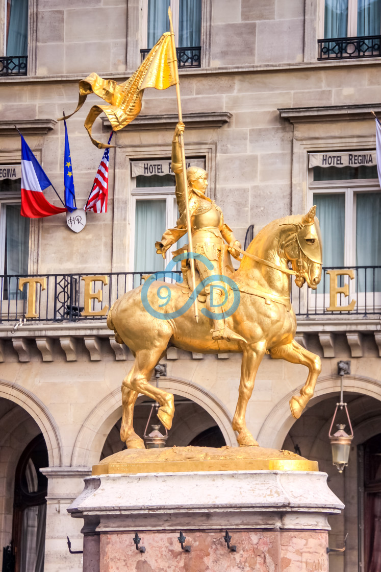 "Joan of Arc Statue, Paris" stock image