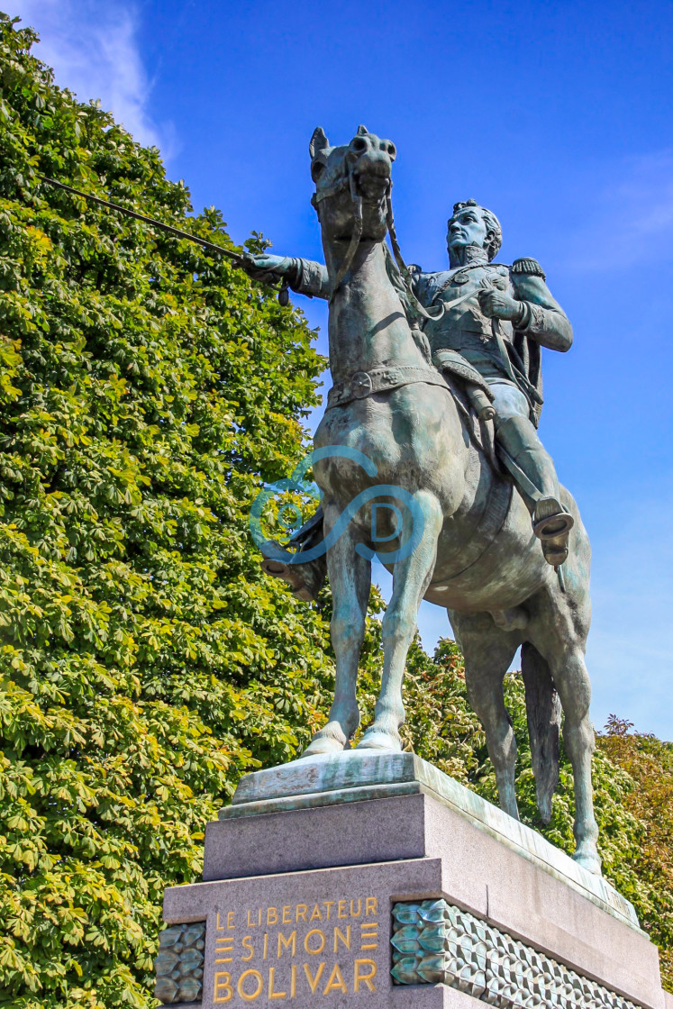 "Simon Bolivar Statue, Paris" stock image