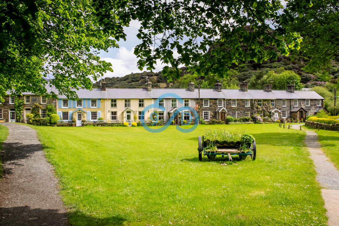 "Beddgelert Cottages" stock image