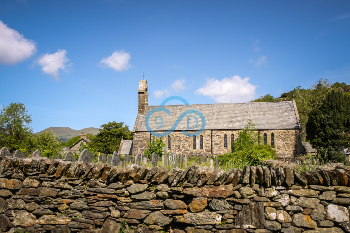 "St Mary's Church, Beddgelert" stock image