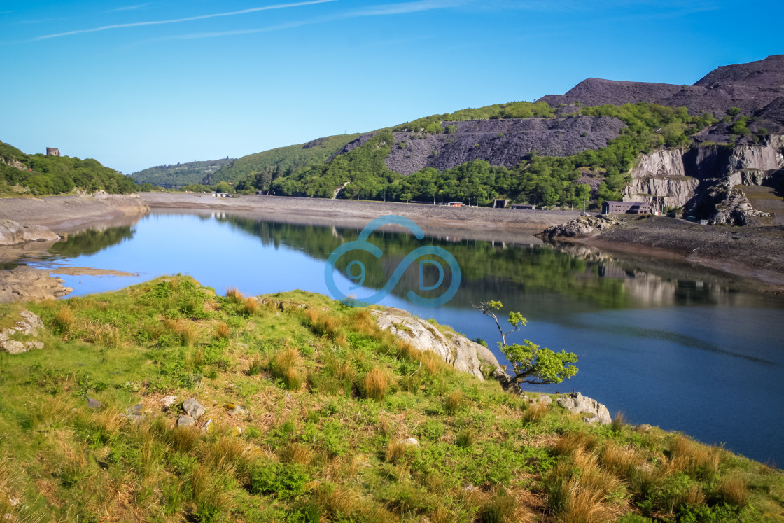 "Dinorwic Quarry, North Wales" stock image