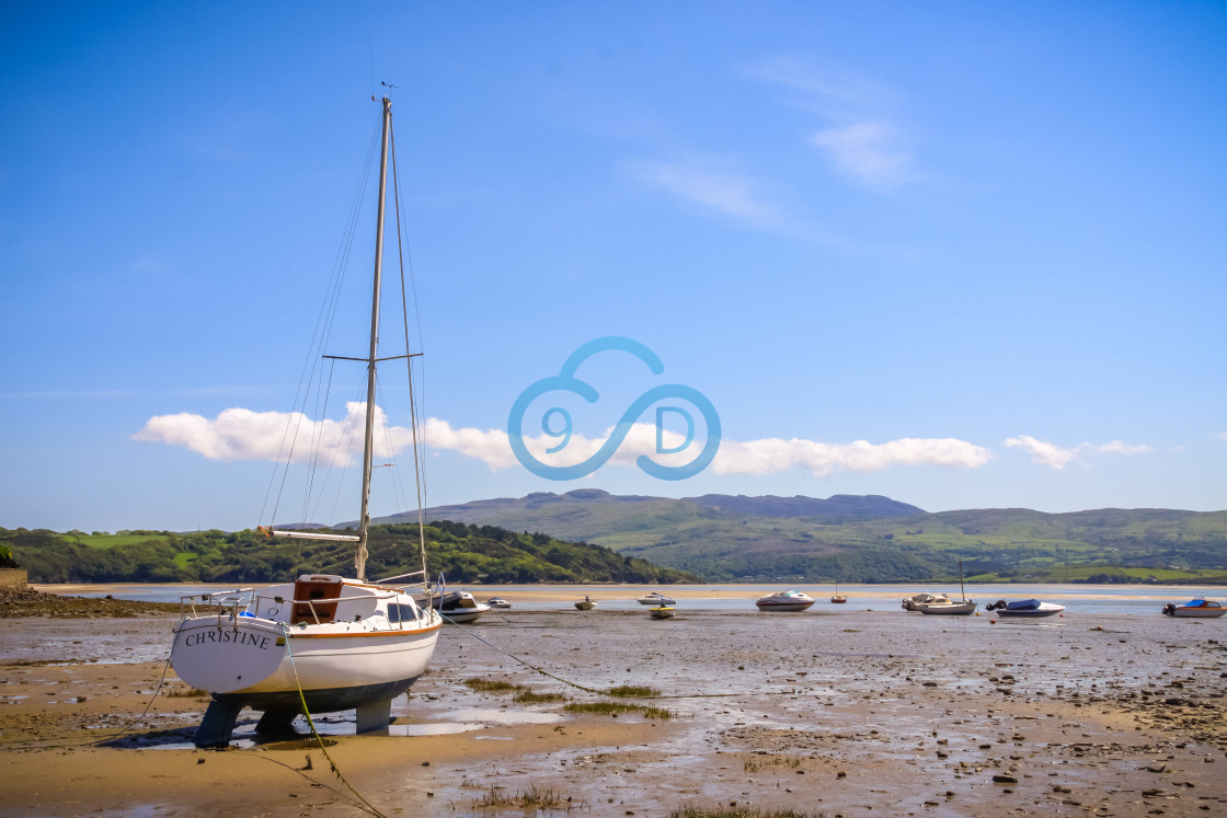 "Borth-Y-Gest Harbour, North Wales" stock image