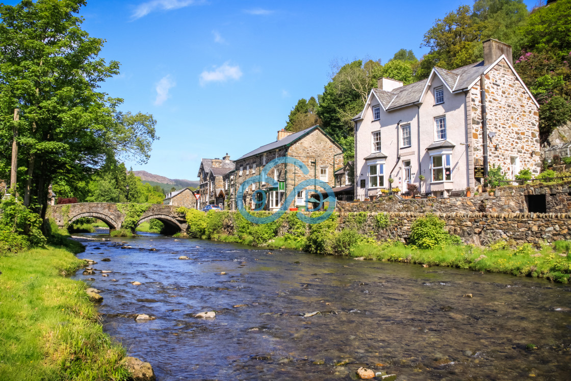 "Beddgelert Village" stock image