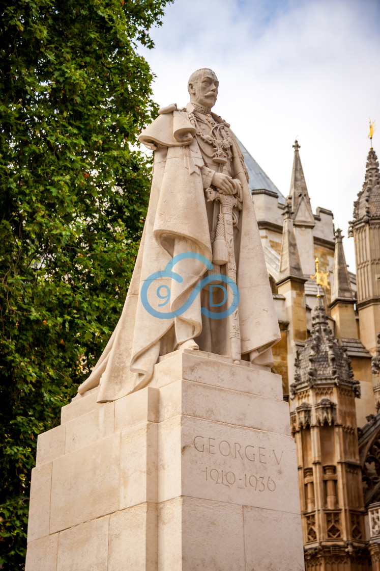 "King George V Statue, London" stock image