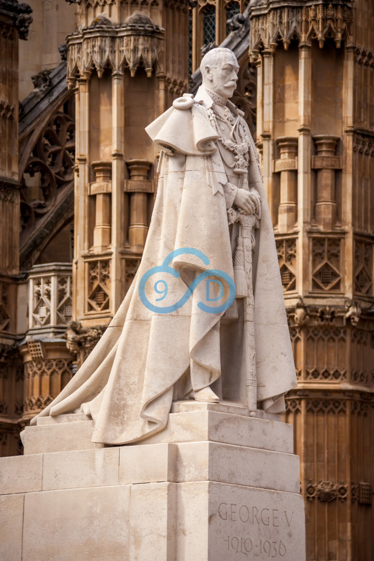 "King George V Statue, London" stock image