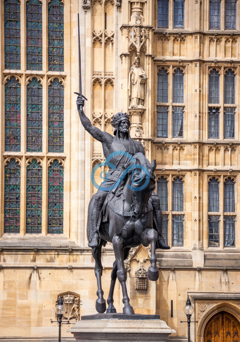 "King Richard I Statue, London" stock image