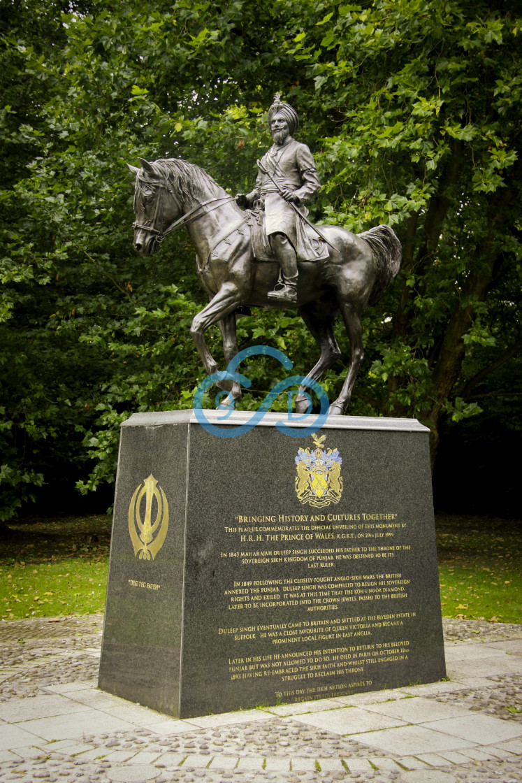 "Maharaja Duleep Singh Memorial Statue" stock image