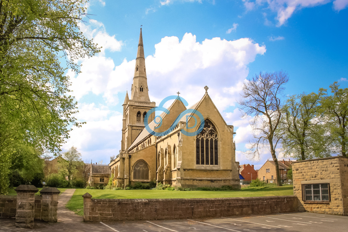 "St John's Church, Mansfield" stock image