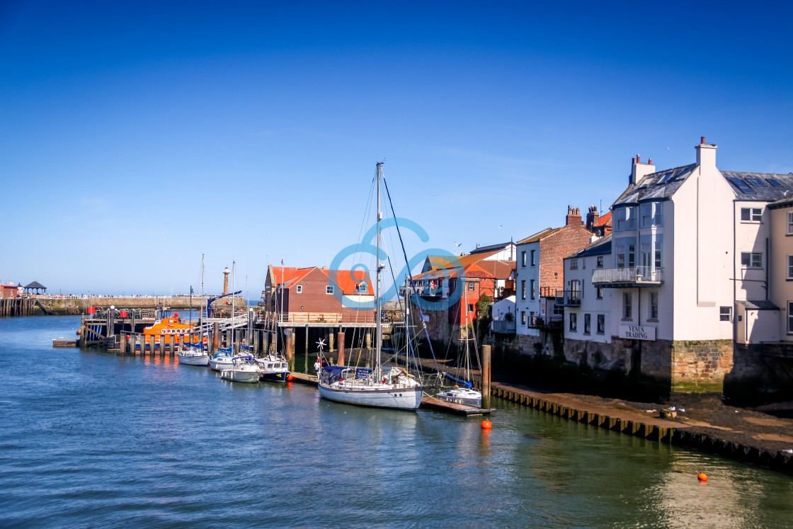 "Whitby Harbour" stock image