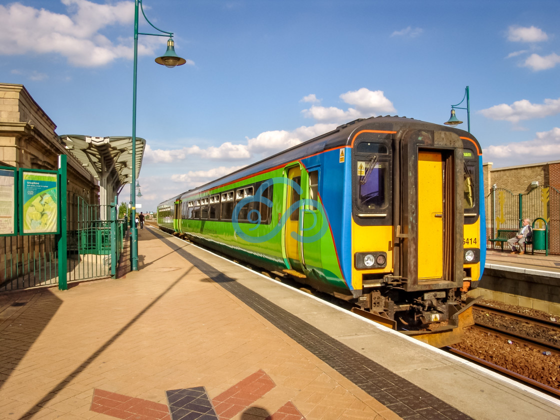 "Train at Mansfield Train Station" stock image