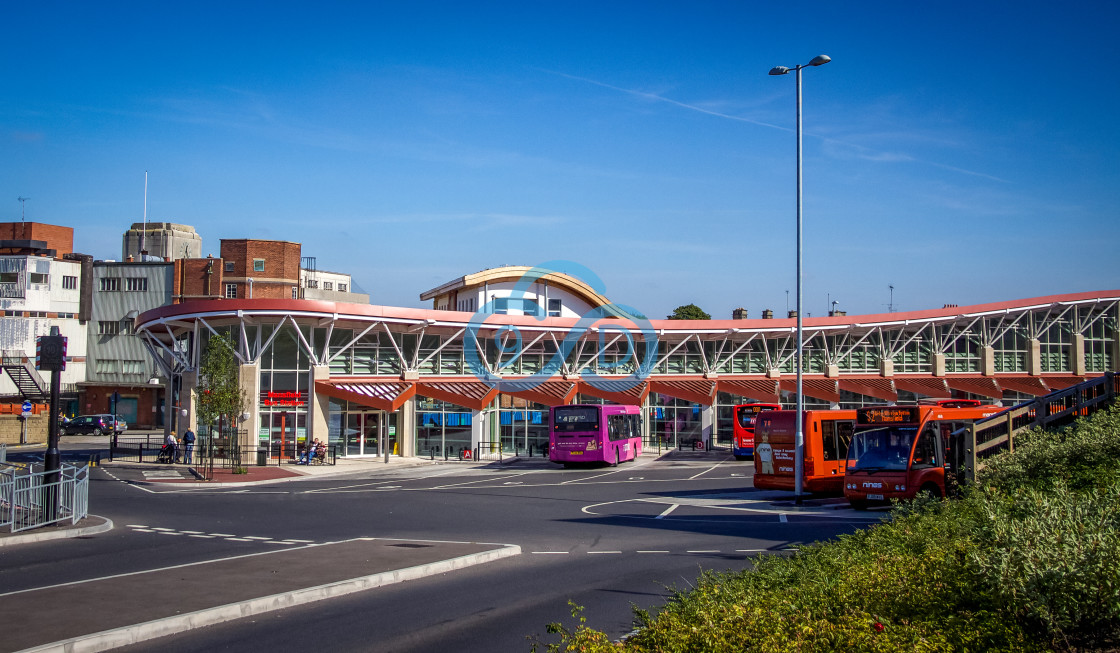 "The New Bus Station, Mansfield" stock image