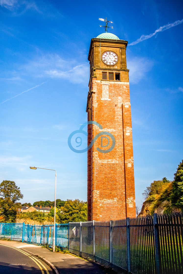 "The Old Metal Box Factory Clock Tower" stock image