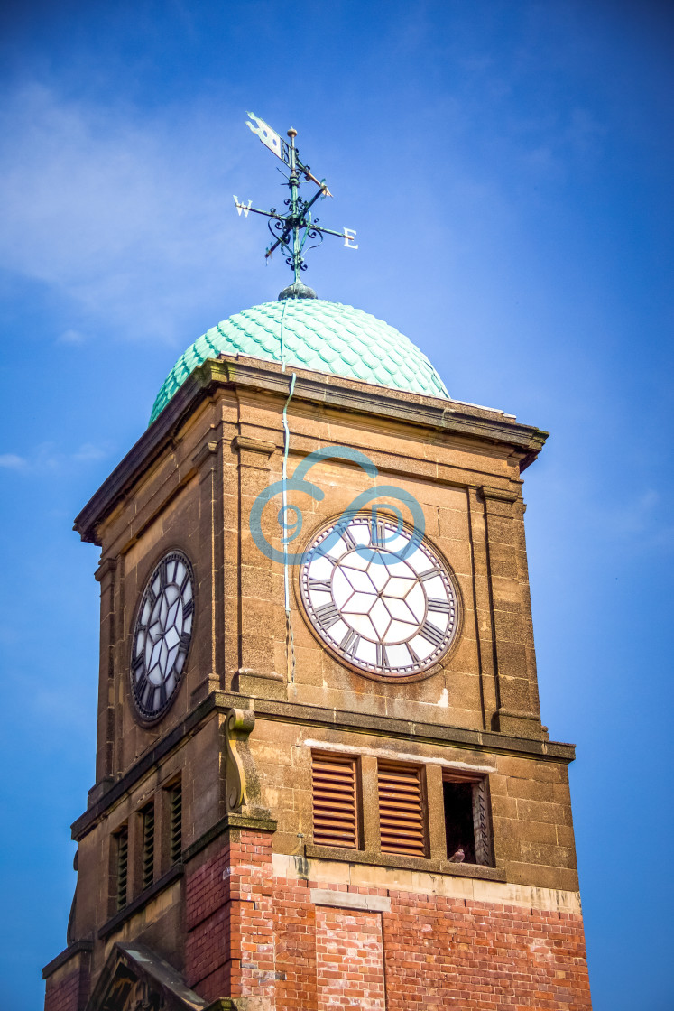 "The Old Metal Box Factory Clock Tower" stock image