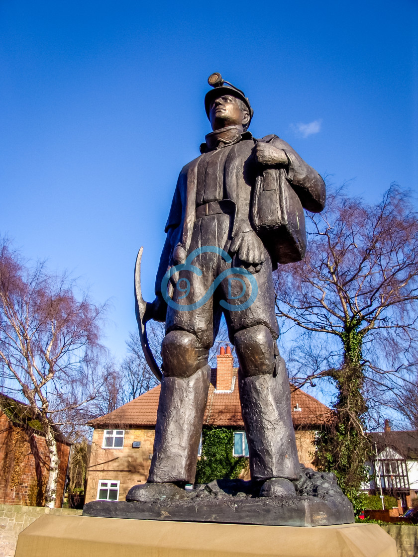 "Tribute to the British Miner" stock image